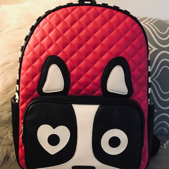 betsey johnson boston terrier backpack